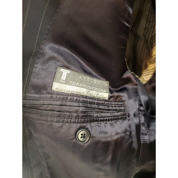 Brooks Brother 100% Wool Navy Pinstripe Two Button Blazer Sport Coat Jacket Trad - Picture 7 of 7